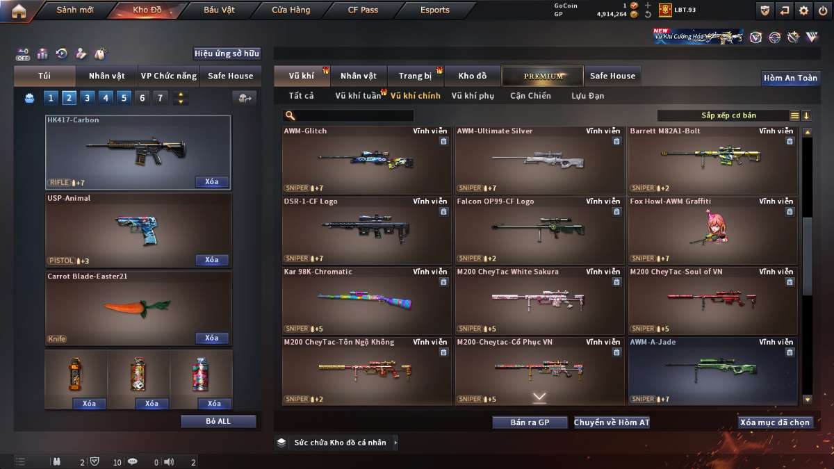 shop acc cf uy tin gia re